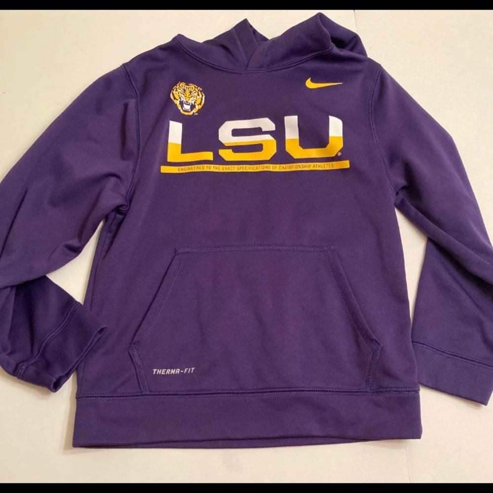 Youth LSU Tigers Nike Therma-Fit Hoodie